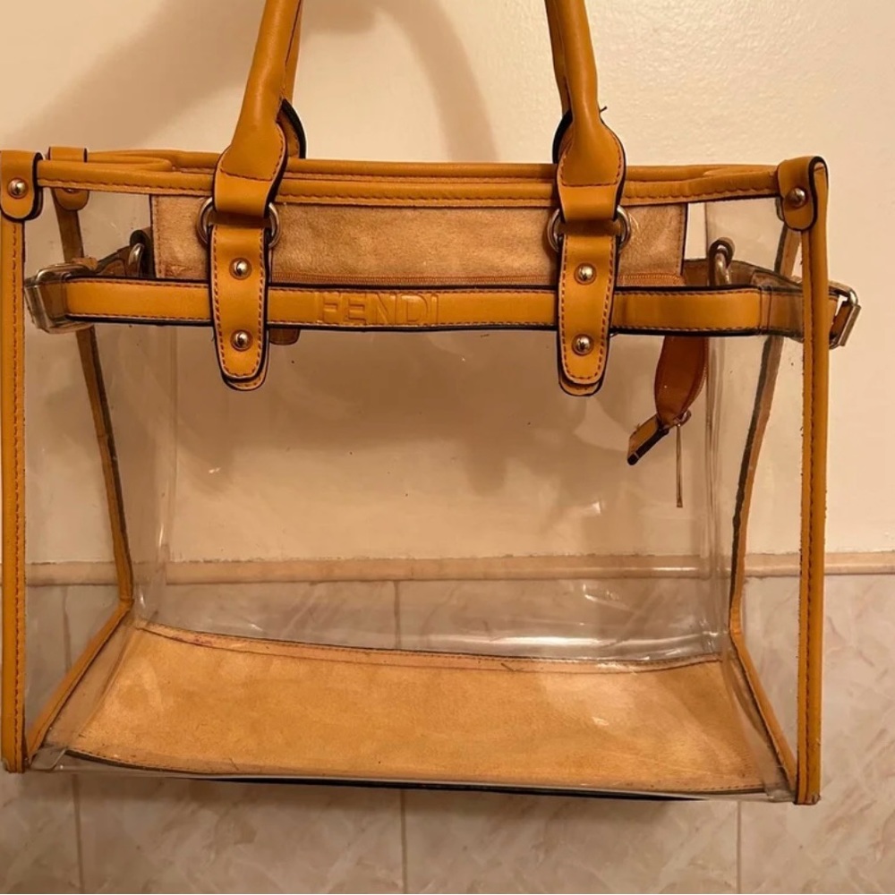 FENDI Transparent Leather Tote Bag ✨ Size L